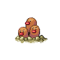 Dugtrio front sprite